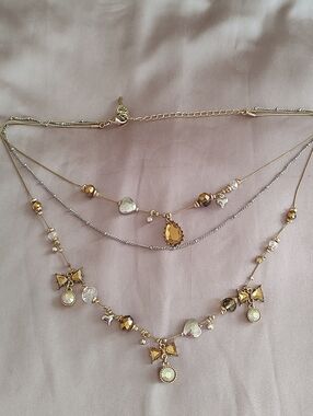 Betsey Johnson Triple Layer Necklace